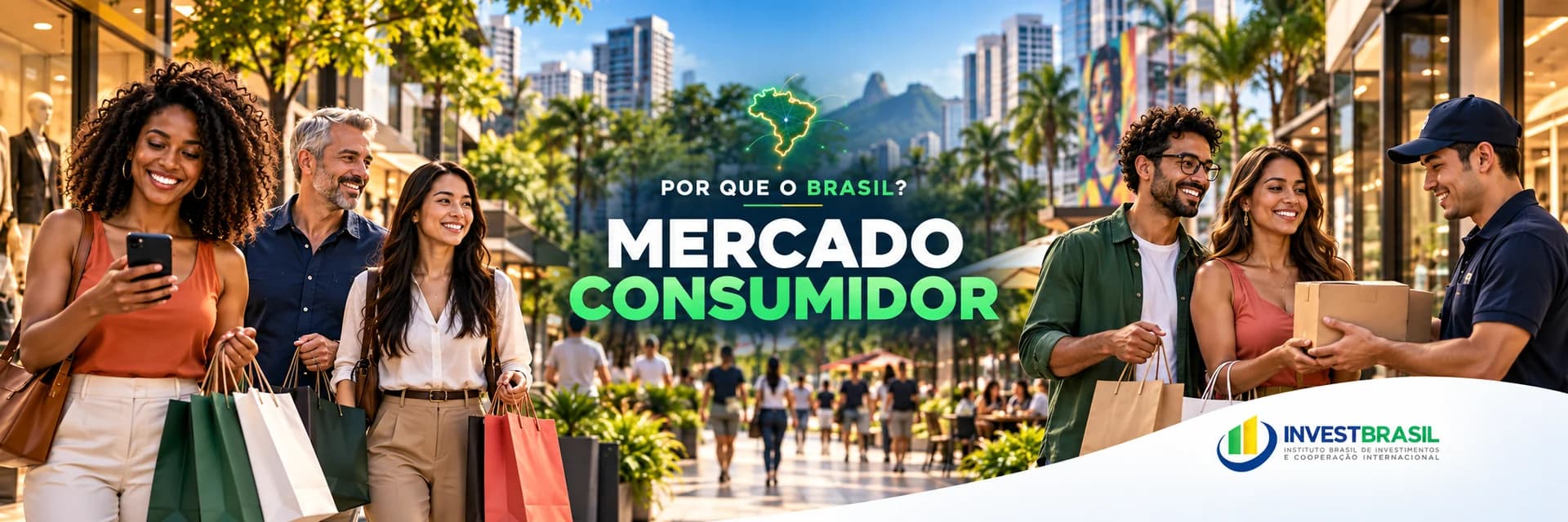 Torres de escritórios envidraçadas vistas de baixo contra o céu azul
