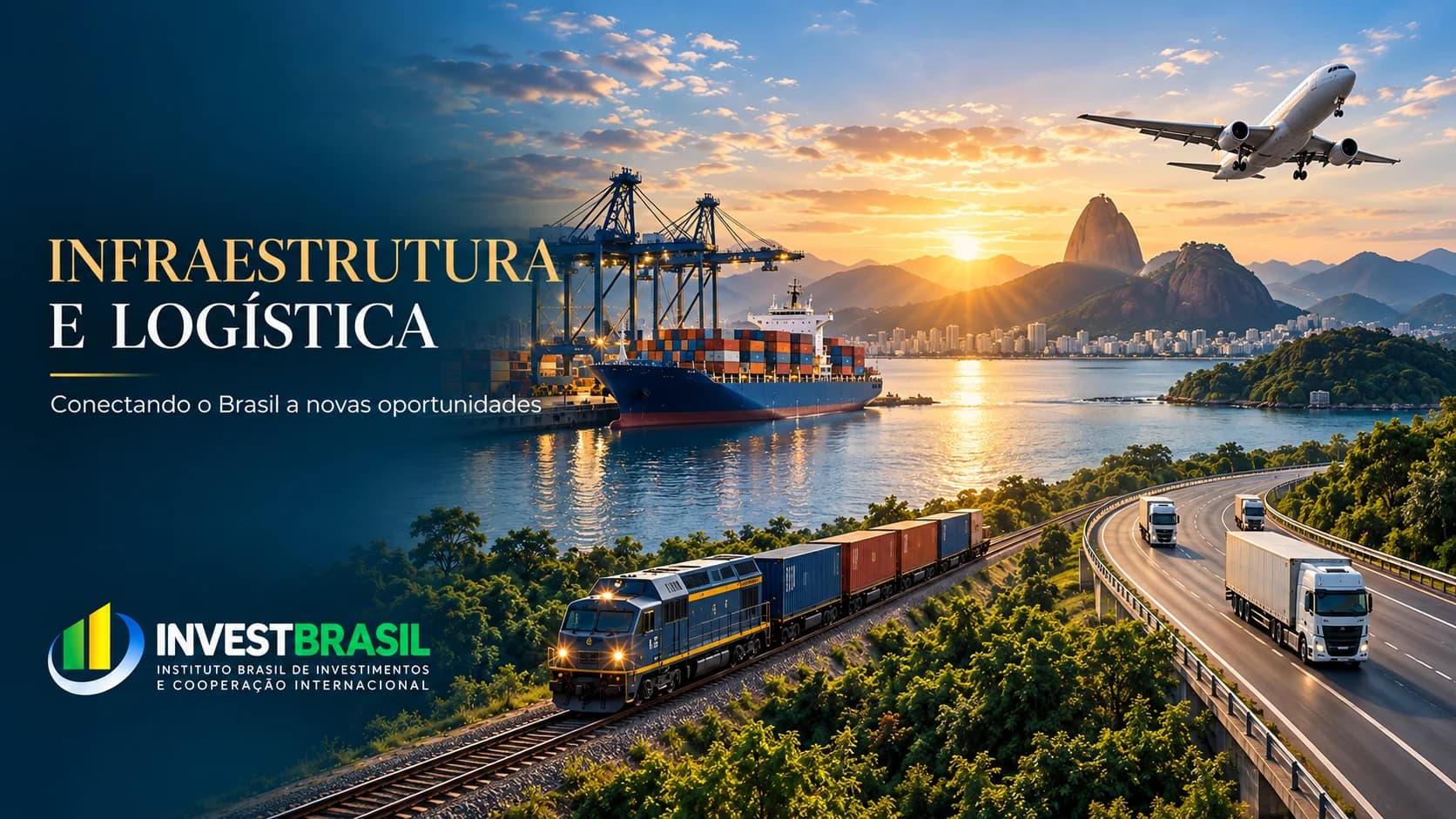 Vista aérea de pátio portuário com contêineres coloridos empilhados