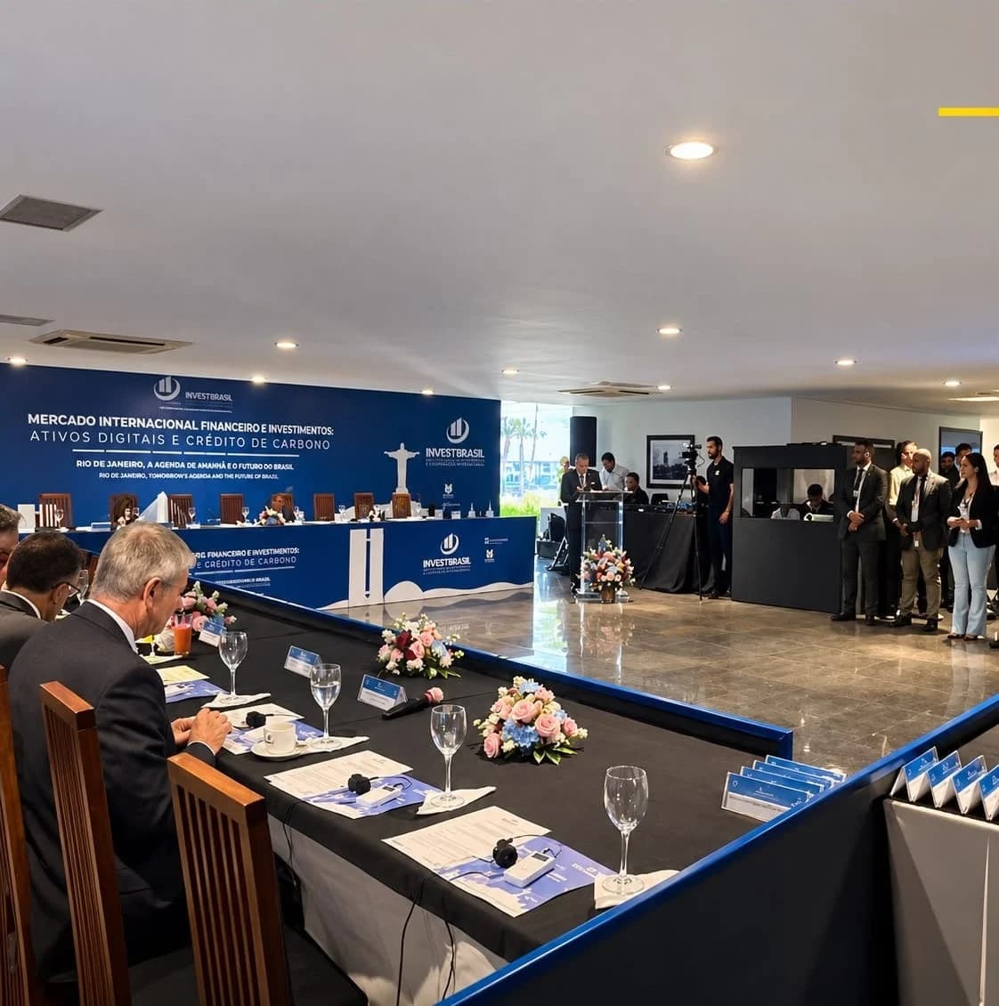 Encontro do InvestBrasil em Brasília sobre mercado internacional financeiro, ativos digitais e crédito de carbono